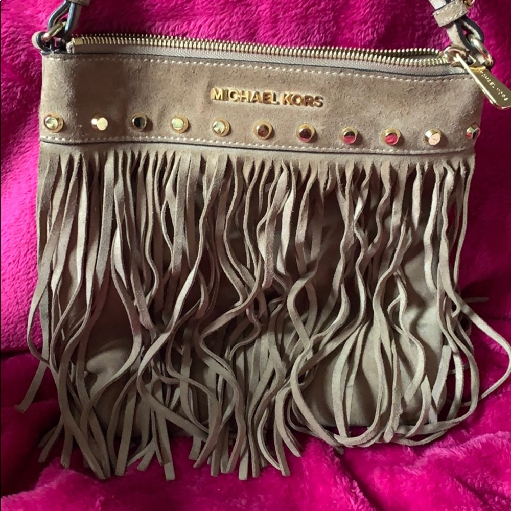 Michael Kors crossbody fringe suede gorgeous!